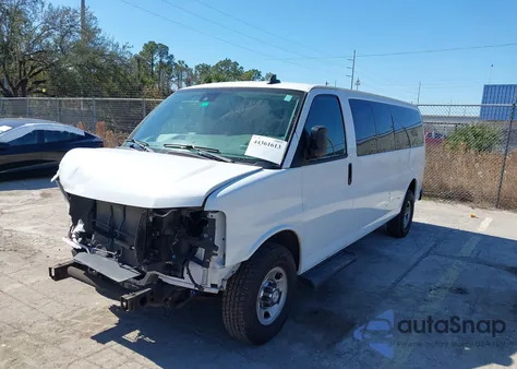 2020 Chevrolet Express Passenger Rwd 3500 Extended Wheelbase Lt z USA, uszkodzony, nr VIN 1GAZGPFG5L1209922